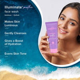 Aqualogica illuminate+ Smoothie Face Wash with Wild Berries & Alpha Arbutin for Gently Exfoliates & Hydrates Skin | For Glowing, Combination & Dry Skin 100ml