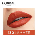 Loreal Paris Rouge Signature Matte Liquid Lipstick - Soft-Matte Finish, Super-Lightweight Formula, 7 g 130 I Amaze