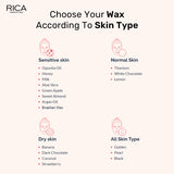 Rica Brazilian Wax with Avocado Butter Women Bikini and Sensitive Area Waxing for Upper Lips, Underarms & Eyebrows (800 gm)