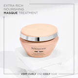 Kerastase Curl Manifesto Beurre Haute Nutrition Hair Mask 200ml | Strengthens & Prevents Breakage | Adds Softness & Shine | For All Wavy, Curly, Very Curly & Coily Hair
