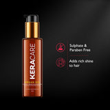 Godrej Professional Keracare Nourish Shine Argan Hair Oil (100ml) | For Glossy Nourished Hair | No Sulphate & Paraben | UV-Protect Formula