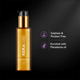 Godrej Professional Keracare Macadamia Oil (100ml) | Light & Non-Greasy Formula | Transforms Dry, Frizzy Locks Into Smooth & Manageable Hair