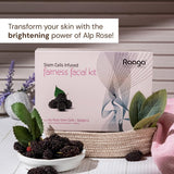 Raaga Professional Stem Cells Infused Fairness Facial Kit | Mulberry, Alp Rose Stem Cells | Reduces Dark Spots | 6 Step Facial Kit for All Skin Types (61 gm)
