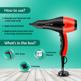 Ikonic Professional Speedy Hair Dryer (Black & Red)