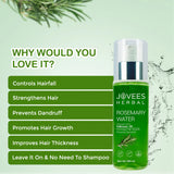Jovees Rosemary Water Hair Growth Spray | Controls Hair Fall | Increases Hair Density | Fights Dandruff | Lightweight & Non-Greasy | For Men & Women 200ml