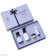 Brillare Lavender Love Body Wash - Body Lotion - Lip Balm & Hand Creme Gift Box (Pack of 4)