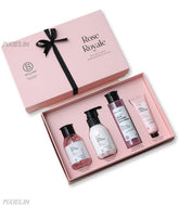 Brillare Rose Royale Gift Box with Body Wash, Body Scrub, Face Wash & Face Scrub (Pack of 4)