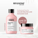 L'Oreal Vitamino Color Shampoo 300ml & Hair Mask 250g Combo for Colour Protected, Radiant hair, Serie Expert