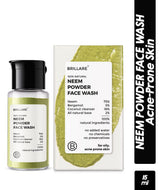 Brillare Neem Powder Face Wash For Clear, Purified, Acne Prone Skin (15gm)