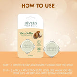 JOVEES Herbal Shea Butter Healing Lip Balm | 24 Hour Hydration | Heals Dry And Flaky Lips | Gives Soft And Supple Lips 8G, Off White