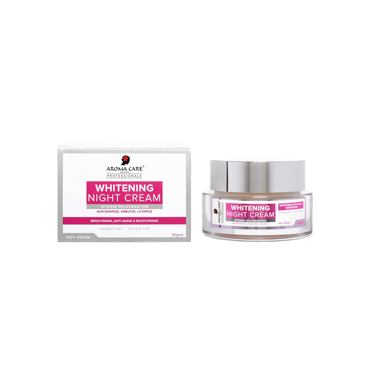 Professional Whitening Night Cream – 50gm, for Glowing Skin – Brightening, Anti-Aging, Dark Spot Removal – Suitable for All Skin Types