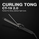 Ikonic Professional Curling Tong Ceramic Shine infused Barrel Heat Ready indicator System CT-25