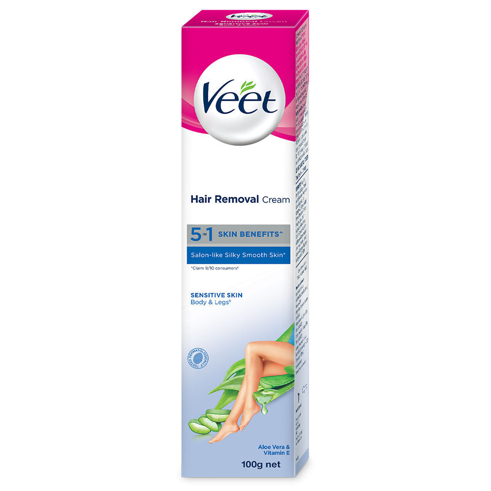 Veet Removal Cream 5 In 1 Skin Benefits Salon Like Sliky Smooth Skin 100g