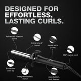 Ikonic Professional Curling Tong Ceramic Shine infused Barrel Heat Ready indicator System CT-25