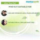 Mamaearth Aloe Vera Gel - 300ml | For Face, with Pure Aloe Vera & Vitamin E for Skin and Hair | All Skin Type