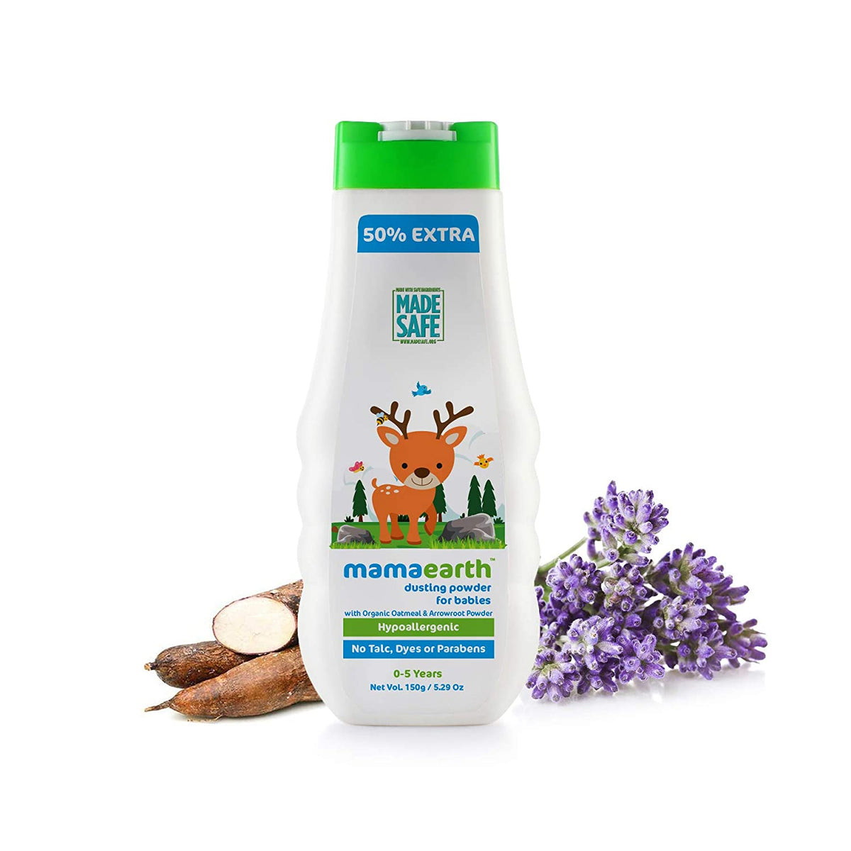 Mamaearth Baby Powder With Organic Oatmeal & Arrowroot Powder 150gm