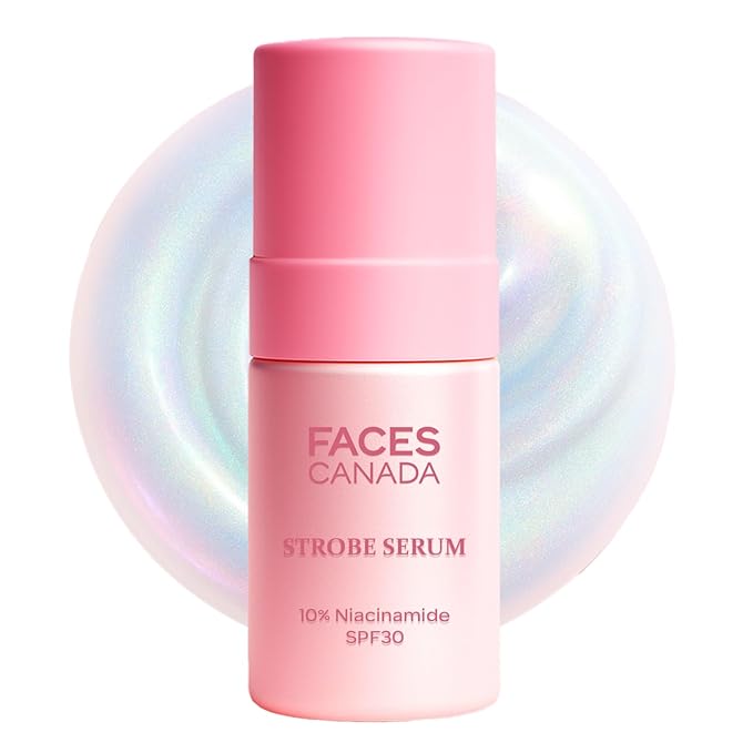 Faces Canada Strobe Serum | Brightening Serum + Strobe Cream + SPF 30 Sunscreen | 10% Niacinamide 27ml
