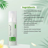 Riyo Herbs Oil Control Tonic Mist With Bran Water, Chamomile Flower, Rosemary &amp; Peppermint Oil Extract - For Oily and Acne Prone Skin, 100ml
