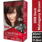 Revlon Colorsilk Hair Color - No Ammonia, With Keratin &amp; 3D Color Gel Technology, 155.61 g Dark Mahogany Brown 3RB