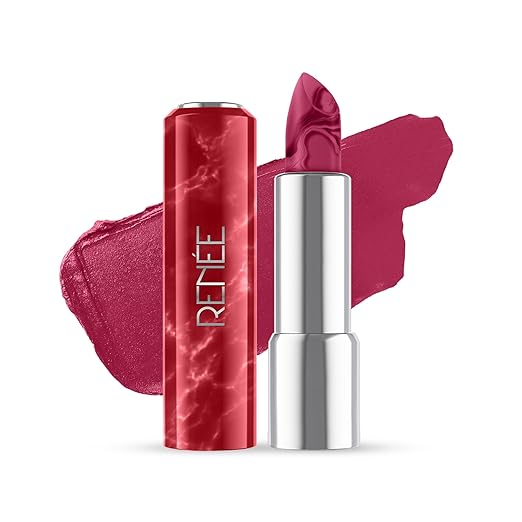RENEE Marble Lipstick 4 Gm, Rich Payoff with high Color Pigment, Moisturizing, Nourishing, Smooth Creamy Matte Finish