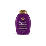 OGX Thick & Full + Biotin & Collagen Volumizing Shampoo for Thin Hair, Thickening Shampoo with Vitamin B7 & Hydrolyzed Wheat Protein, Paraben-Free, Sulfate-Free Surfactants, 385ml