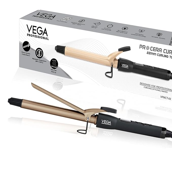 VEGA PROFESSIONAL Pro Cera Curls 22mm Curling Tong