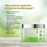 Riyo Herbs Oil Control Clarifying Gel | With Neem, Turmeric &amp; Green Tea Extracts | for Antibacterial Properties Tackles Blackhead, White Heads &amp; Acne Prone Skin  (100 g)