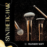 MARS Artist's Arsenal Makeup Brush Set for Professional Makeup | Eyeshadow Blending Brushes (3pcs) | Foundation, Blush, Powder and Foundation Brush (1pcs each) Pack of 6