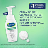 Cetaphil Soothing Foam Wash 200ml for Dry to Normal Skin with Ceramides