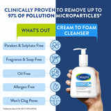Cetaphil Hydrating Foaming Cream Cleanser 236 ml for Dry to Normal Sensitive Skin with Niacinamide, Aloevera and Glycerin