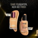 Lakme Perfecting Liquid Foundation,Waterproof Full Coverage Long Lasting - Light Oil Free Face Makeup with Vitamin E, Dewy Finish Glow 27ml