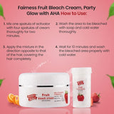 Beauty Basket Fairness Fruit Bleach Cream | Party Glow with AHA | Essence Fruit Fun Fairness Bleach For Women | 100% Natural Cream | Skin Brightening Fairer | Gift Set Pack Cream (180ml + 45Gram)