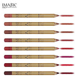 Imagic Professional Cosmetic 8 Colors 8g Waterproof Smooth and Long Lasting Golden Silky Matte Lip Liner Pencil Set