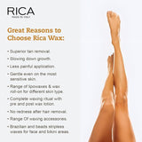 Rica Aloe Vera Liposoluble Wax For Sensitive Skin Men & Women Hair Removal Cream for Arms, Chest, Legs, Back, and Full Body (800 ML)