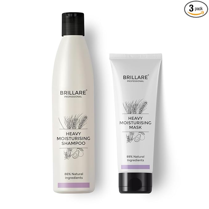 Brillare Professional Heavy Moisturising Natural Shampoo & Hair Mask Combo