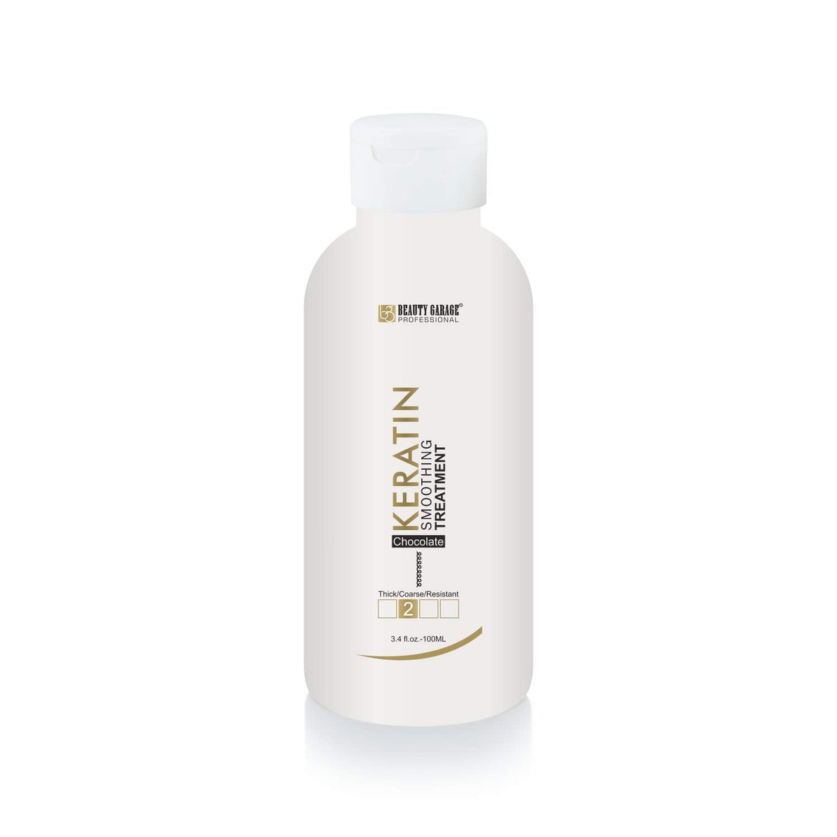 Beauty Garage Professional Hair Straightening, Smoothing Keratin Treatment For Silky, Smooth Natural Hair - Chocolate Formula (100 ML)