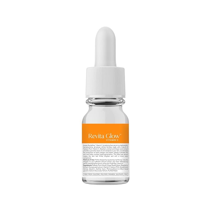Jovees Herbal Revita Glow Vitamin C Face Serum Infused with Vitamin C & Kakadu Plum | For Skin Brightening & Hyperpigmentation | For All Skin Type | 30ml