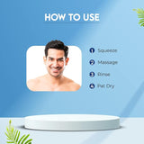 Jovees Herbal Men's Essential Advanced 4 in 1 Moisturizing Face Wash |with Vit C and Vit E | Gives Clean and Clear Skin |For All Skin Types 100g