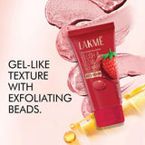 LAKMÉ Blush & Glow Exfoliating Face Wash with Vitamin C Serum, Hydrating and Gentle Facewash with Strawberry Fruit Extracts 100g