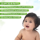 Mamaearth Baby Rich Moisturizing Ultra Light Sunscreen-50g SPF 50 & PA++++|Water Resistant|Lightweight & Moisturizing|Suits all Skin Type|Safe For Babies|Dermatological Tested|Hydrating Sun Protection