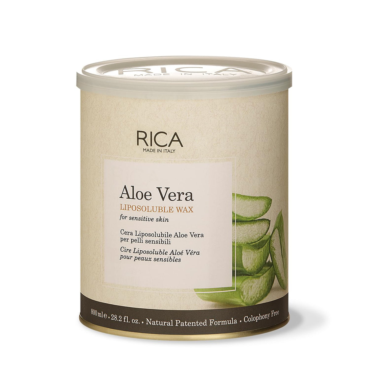 Rica Aloe Vera Liposoluble Wax For Men & Women| Less Painful & Remove Tan Skin| Quick & Easy Hair Removal Wax For Sensitive Skin| 800 ml