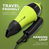 Ikonic Mini Speedy Hair dryer-Green|1000W |Lightweight|Foldable Handle |Travel Friendly