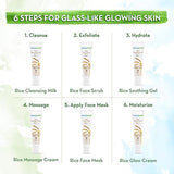 Mamaearth Rice Facial Kit With Rice Water & Niacinamide for Glass Skin - 60 g | Salon-Like Glowing Skin in 6 Easy Steps | Improves Skin Texture | Instant Glow | Suitable for all skin types