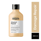 L'Oréal Professionnel Serie Expert Absolut Repair Shampoo For Damaged & Weakend Hair, 300ML | Professional Hair Repairing Shampoo | Hair Strengthening Shampoo