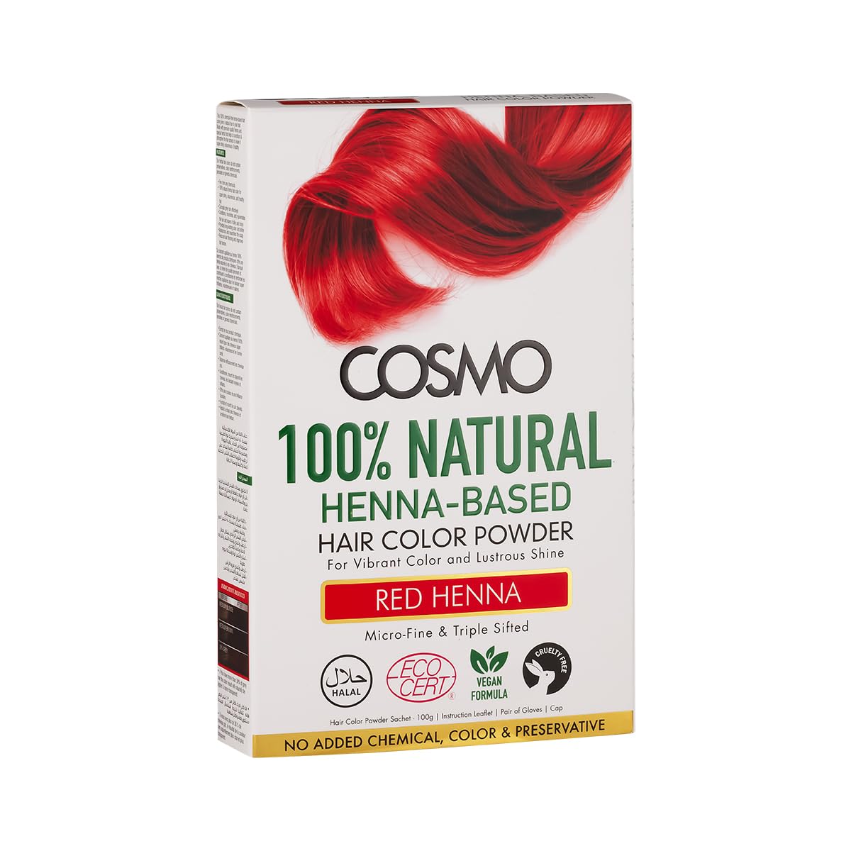 100% Natural Red Henna Hair Color