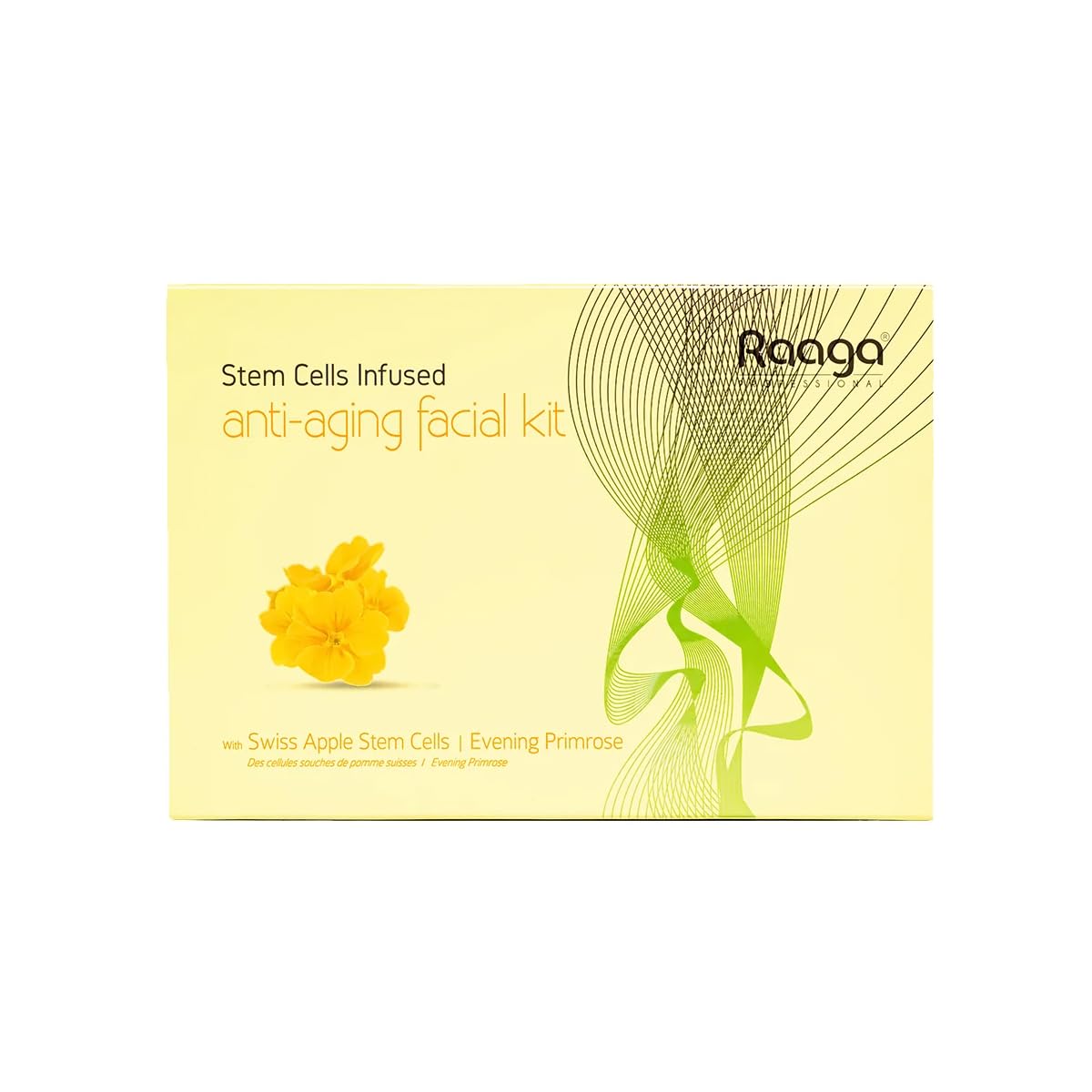Raaga Professional Stem Cells Infused Anti Aging Facial Kit | Evening Primrose, Swiss Apple Stem Cells | Fights Acne | 6 Step Facial Kit for All Skin Types (61 gm)