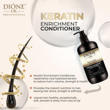 Dione UK Keratin Enrichment Hair Shampoo and Conditioner, (300ml + 300ml)