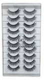 GOURI COSMETICS™ 3D FALSE EYELASHES - False Eyelashes for Women - (10 Pair Pack)