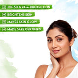 Mamaearth Vitamin C Daily Glow Sunscreen For All Skin Types For Sun Protection & Glow – 50g – Spf 50 Pa+++