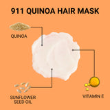 Biotop Professional 911 Hair Mask Quinoa 250Ml |Unisex| Provides a Rich Dose of Vitamins & Proteins |Paraben, SLS & Sulfate free |For Colored, Extremely Dry, Very Damaged and Burnt/Over processed hair